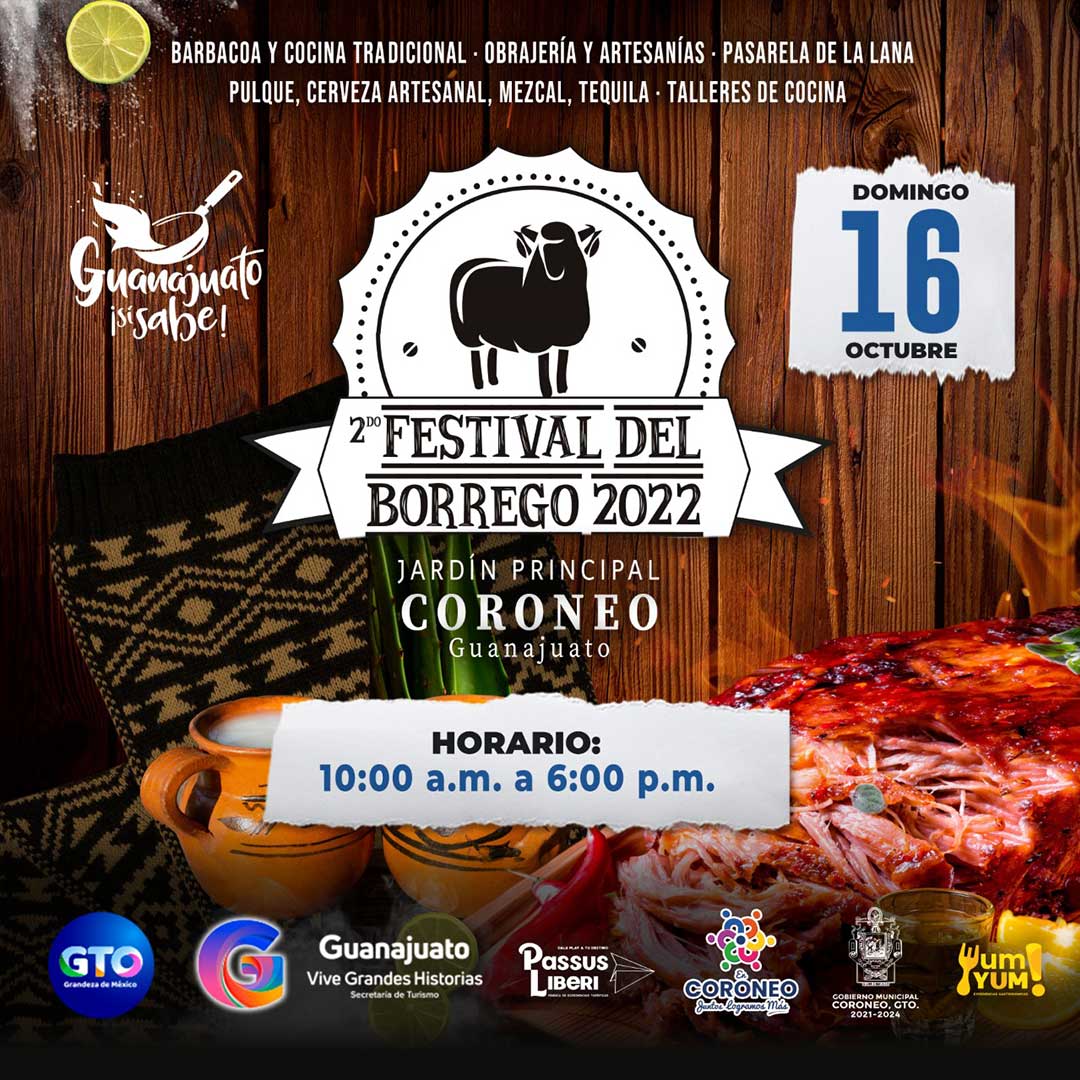 2do Festival del Borrego 2022 en el Jardín Principal de Coroneo Guanajuato