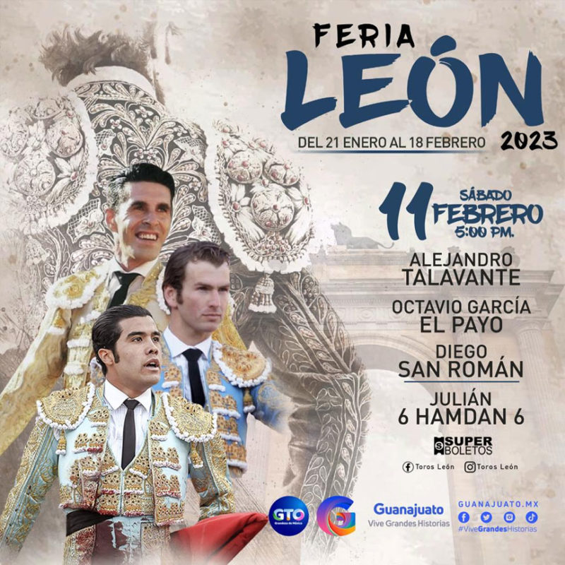 Feria León 2023 Programa del Sábado 11 de Febrero