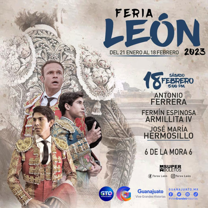 Feria León 2023 Programa del Sábado 18 de Febrero