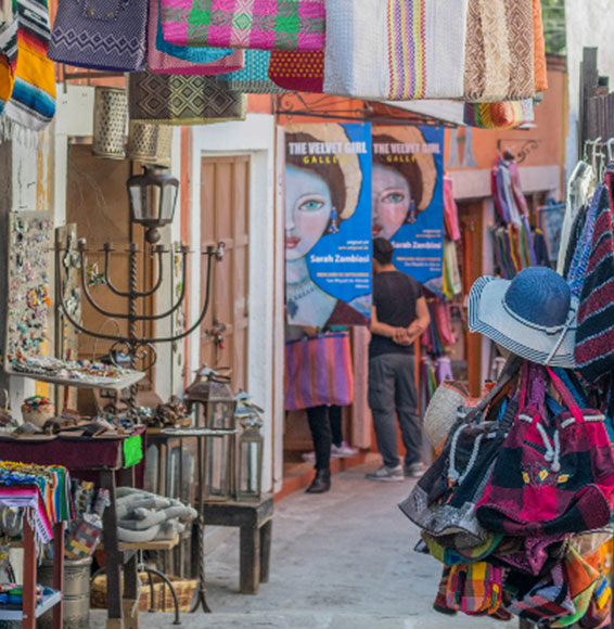 Mercado de artesanías en San Miguel de Allende Guanajuato