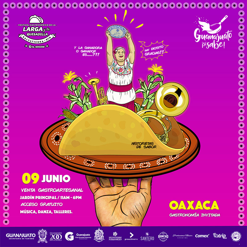 Festival gastronómico de la larga y la quesadilla en Salvatierra Guanajuato