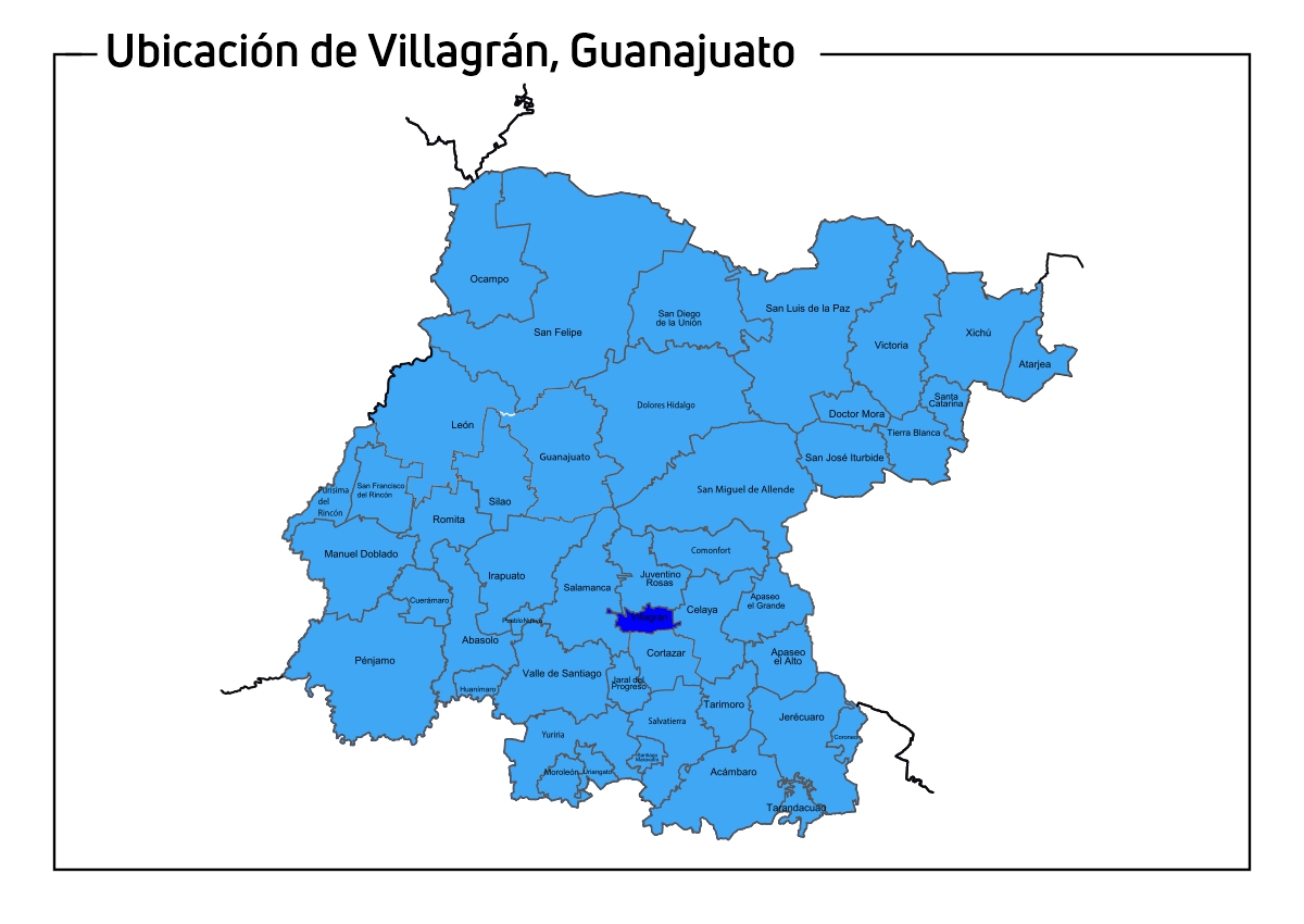 Mapa - Villagrán Guanajuato