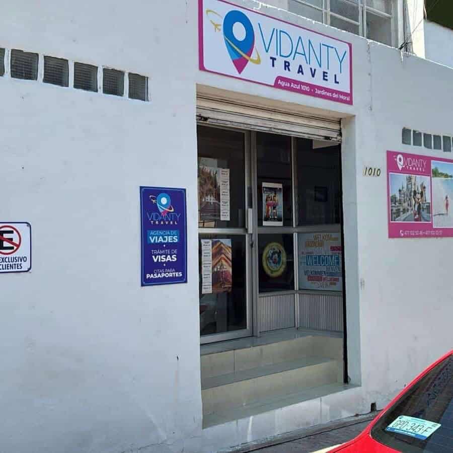 Oficina de Vidanty Travel en Guanajuato, agencia de viajes y turismo en México.