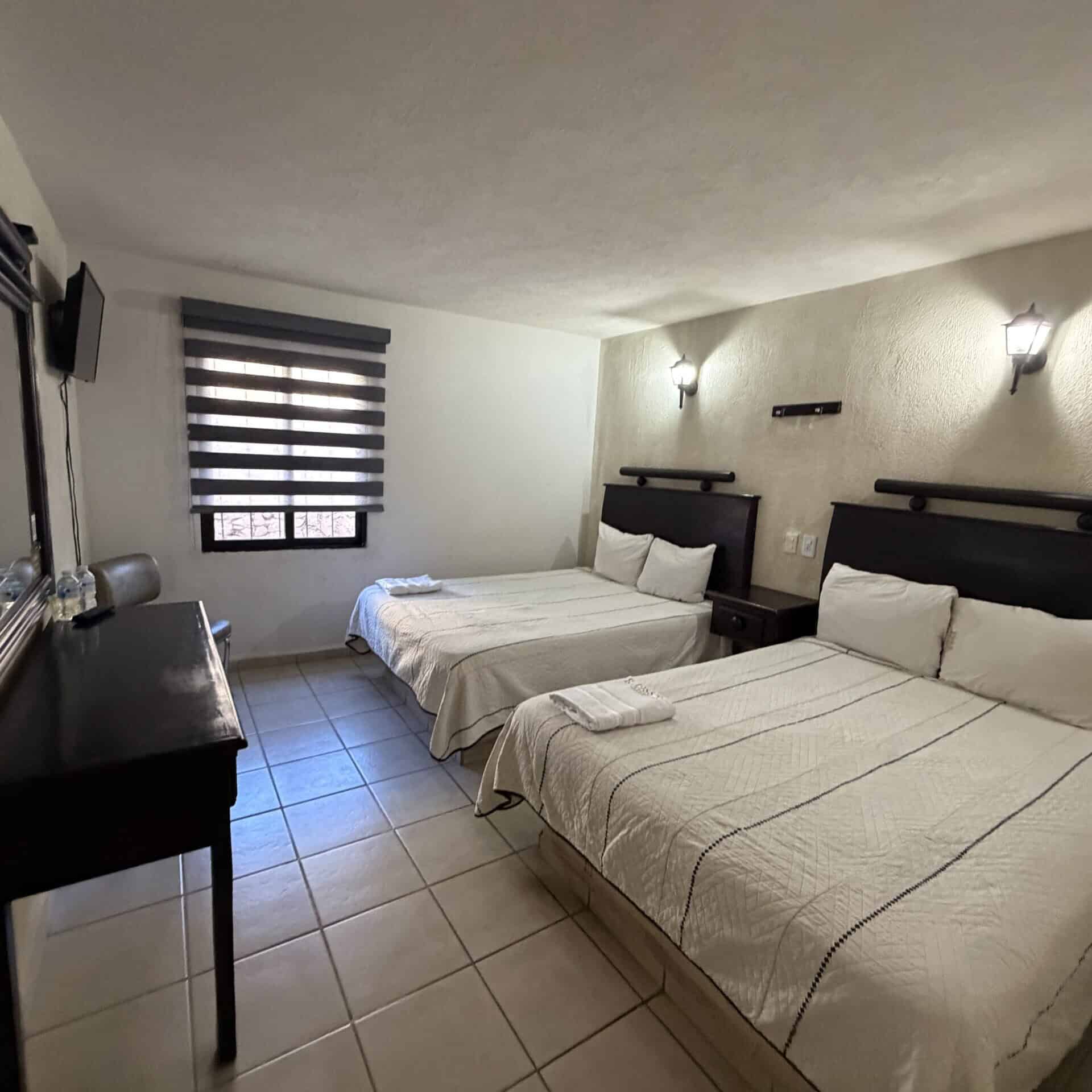 Double room at Hotel Colonial 1988, comfortable and traditional accommodation in Guanajuato.