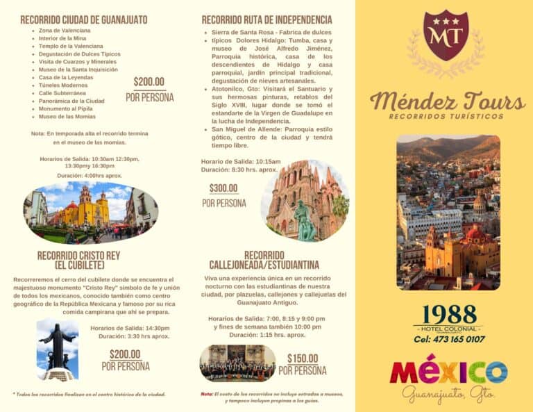 Attractive hotel in Guanajuato with history and panoramic views.