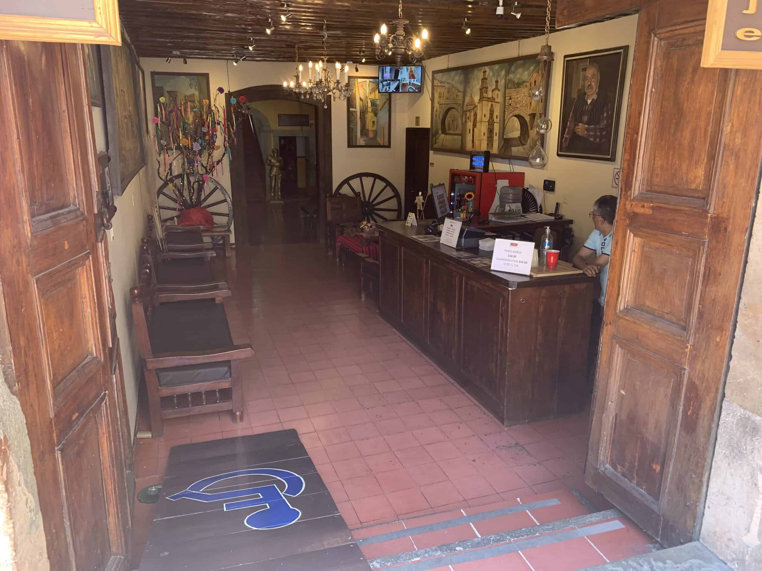 Souvenir shop in Guanajuato with traditional decor and Mexican handicrafts.