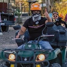 Aventurero en cuatrimoto en Parque Ecoturístico y de Aventura SAN Miguel SC.