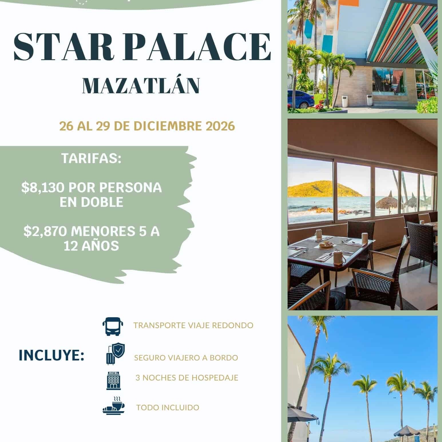 Hermoso hotel en Mazatlán con vistas al mar y servicios turísticos destacados.