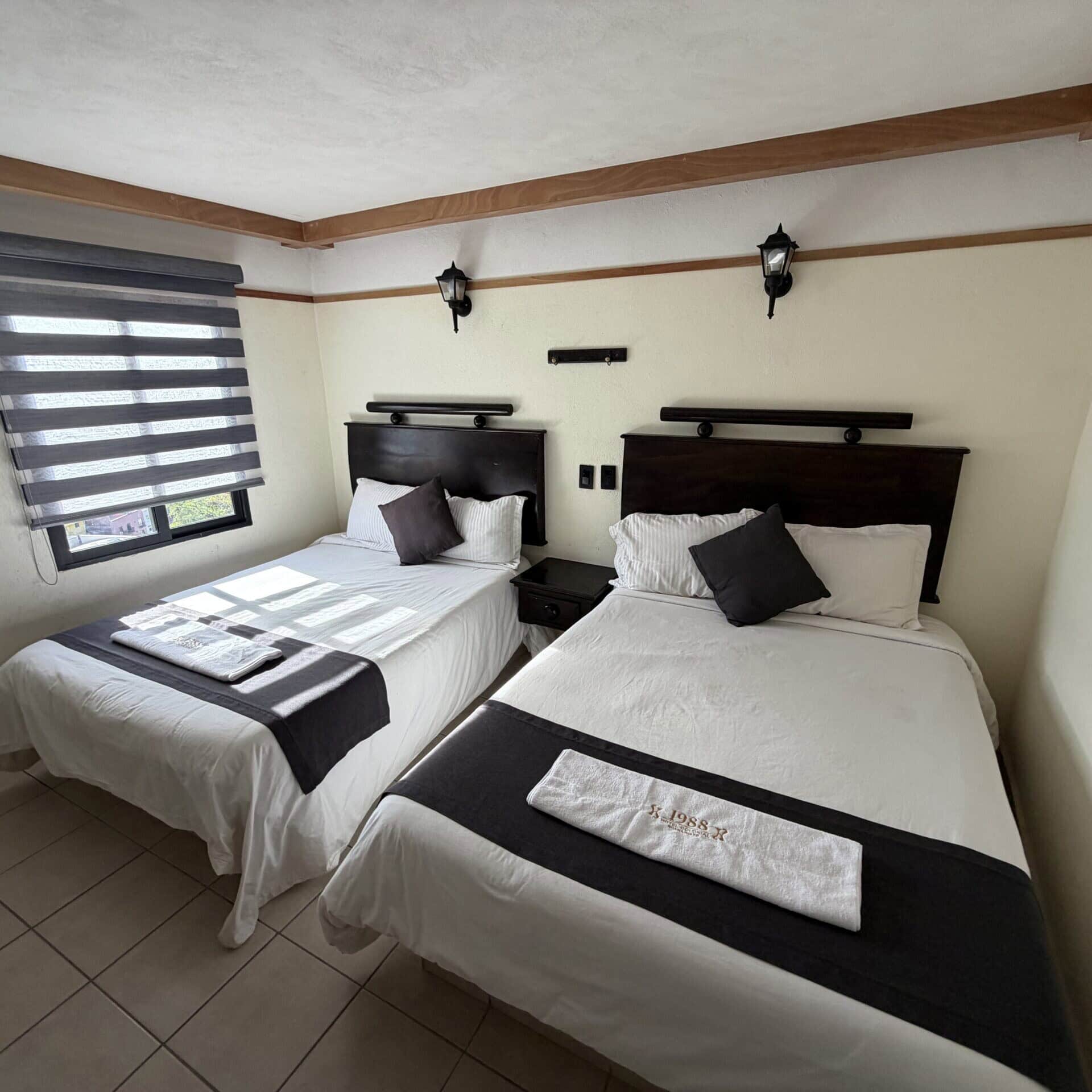 Double room at Hotel Colonial 1988, comfortable and traditional accommodation in Guanajuato.