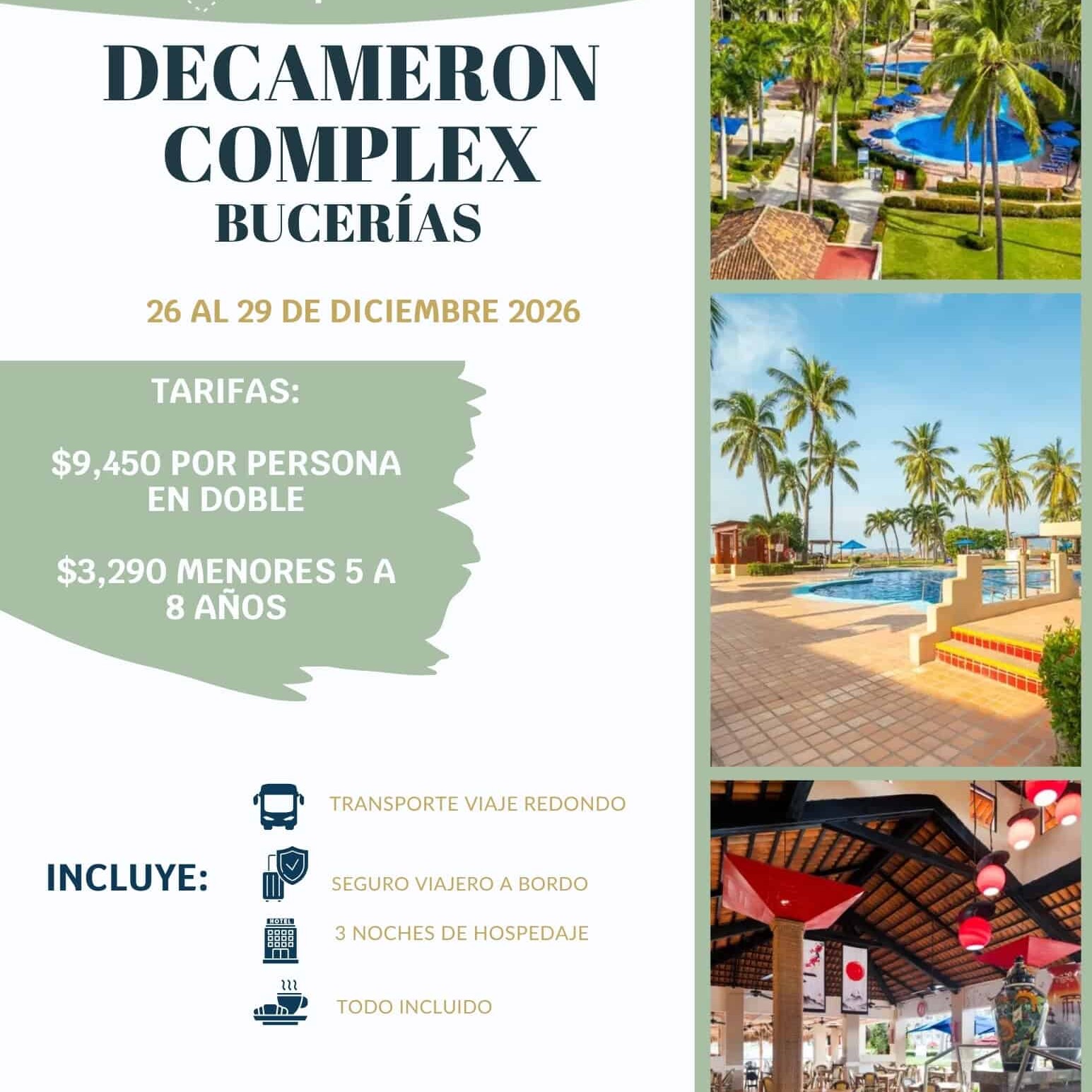 Hotel Decameron Bucerías, Guanajuato, con piscinas y áreas verdes.