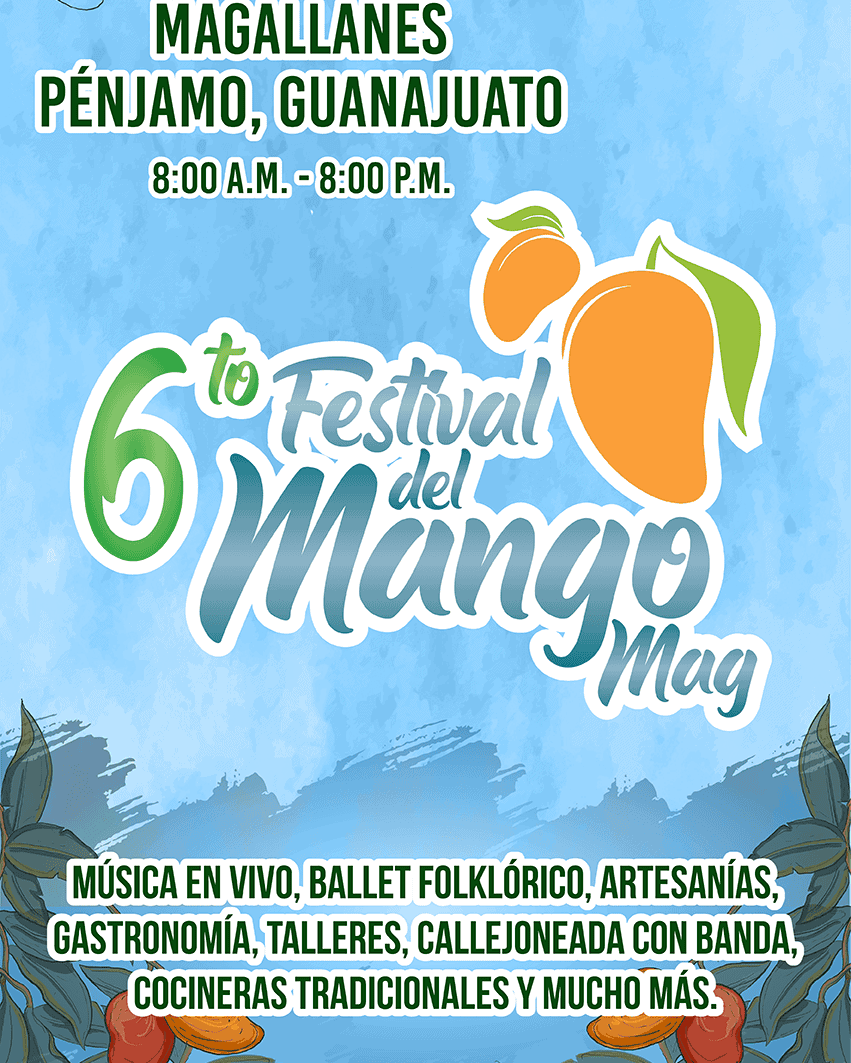 Festival del Mango en Guanajuato, Magallanes, con música en vivo y gastronomía tradicional.