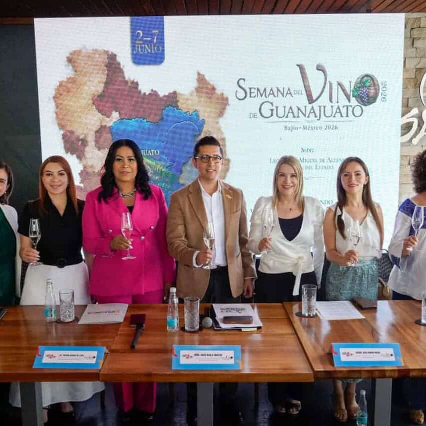 Evento de la Semana del Vino en Guanajuato con participantes y degustaciones.