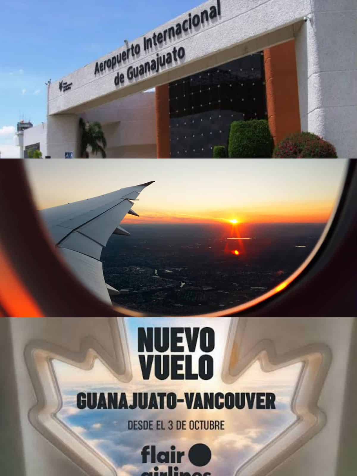 Guanajuato International Airport gate seen from the plane.