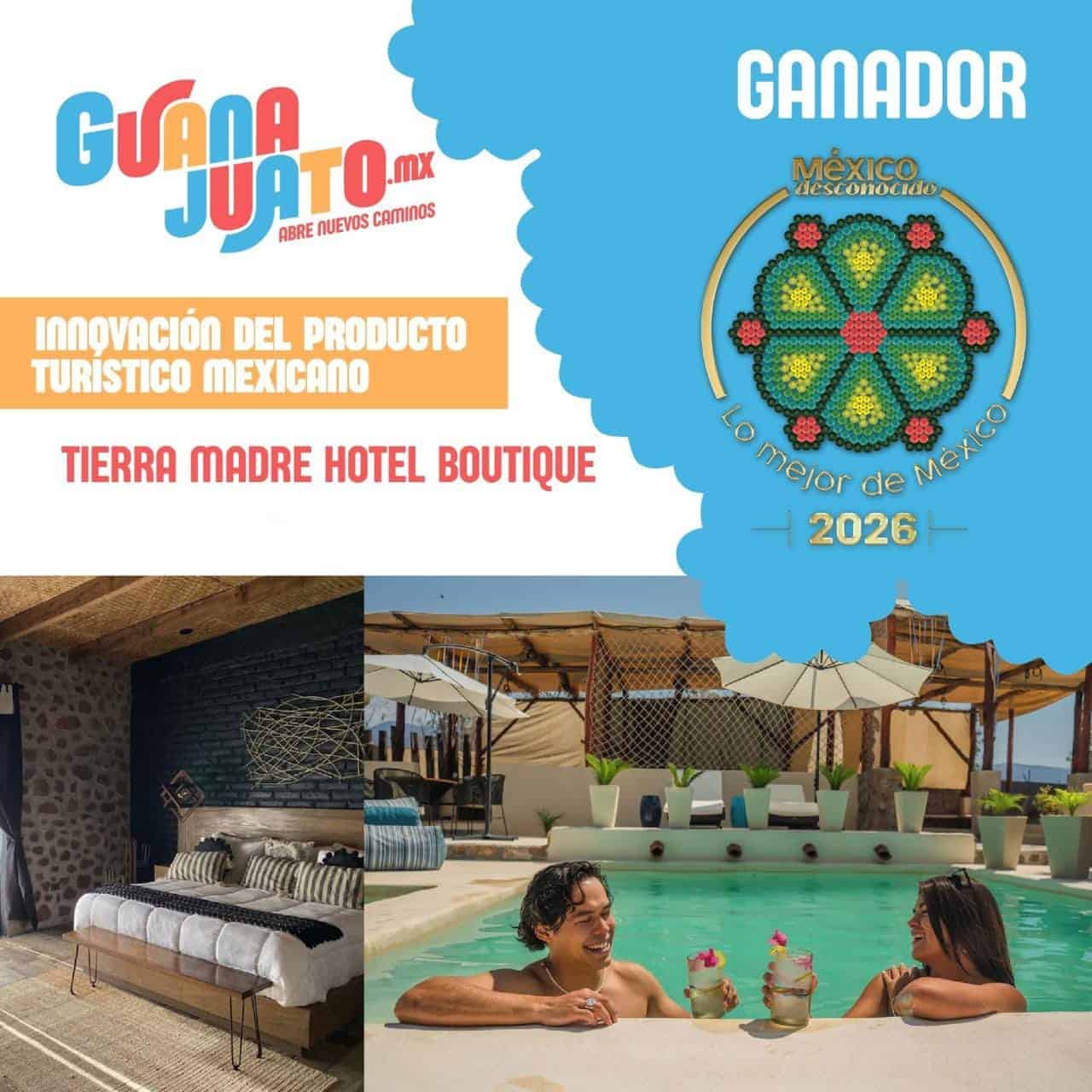 Imagen de turistas disfrutando en una piscina en Guanajuato, M&eacute;xico, con ambiente relajado y moderno.