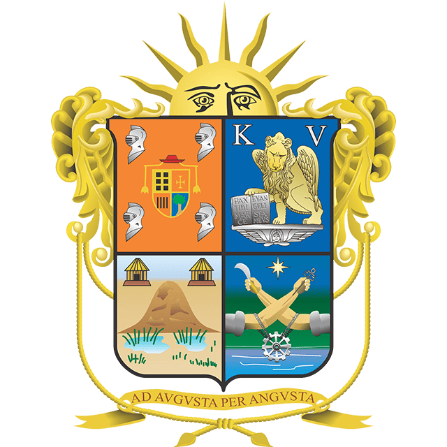 Coat of arms of Guanajuato, historical and cultural symbol of the Mexican state, ideal for promoting tourism.