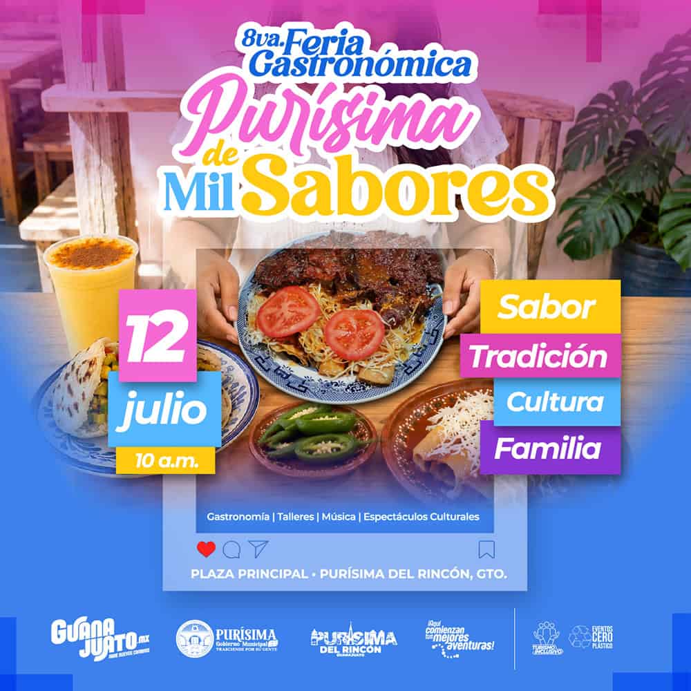 Feria Gastron&oacute;mica en Pur&iacute;sima del Rinc&oacute;n, Guanajuato, con comida tradicional y cultura.