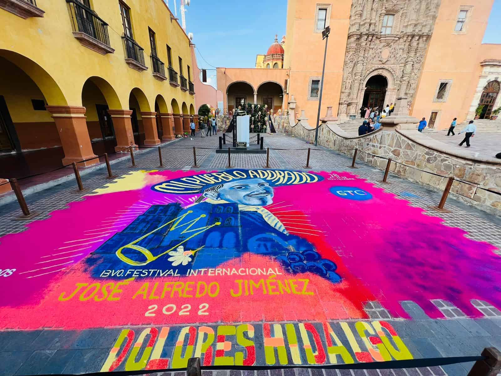 Arte en la calle de Dolores Hidalgo durante la Fiesta del Fútbol 2022.