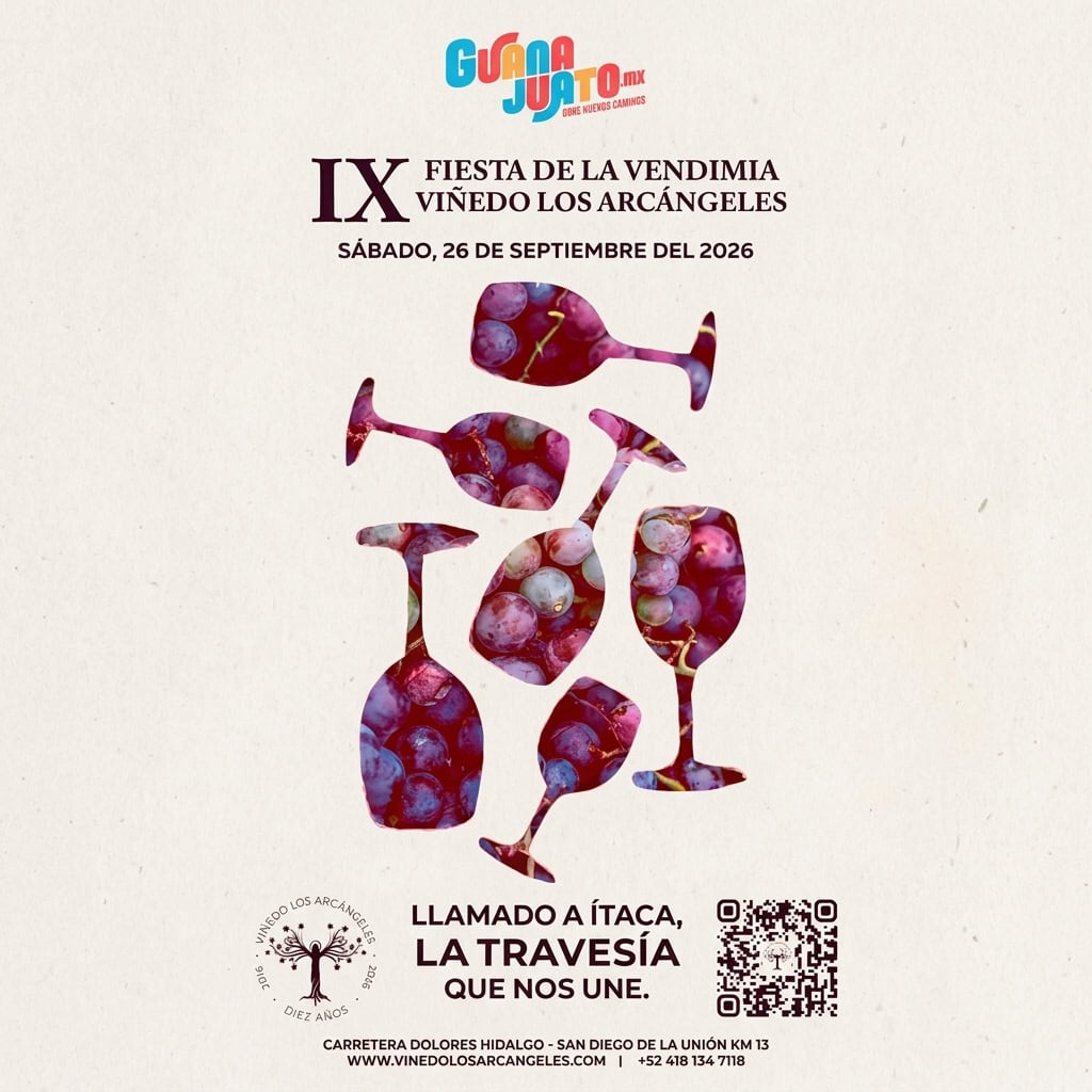Celebración de la Fiesta de la Vendimia en Viñedo Los Arcángeles en Guanajuato.