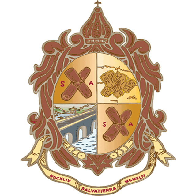 Coat of arms of Salvatierra, Guanajuato, Mexico, with historical and cultural symbols.