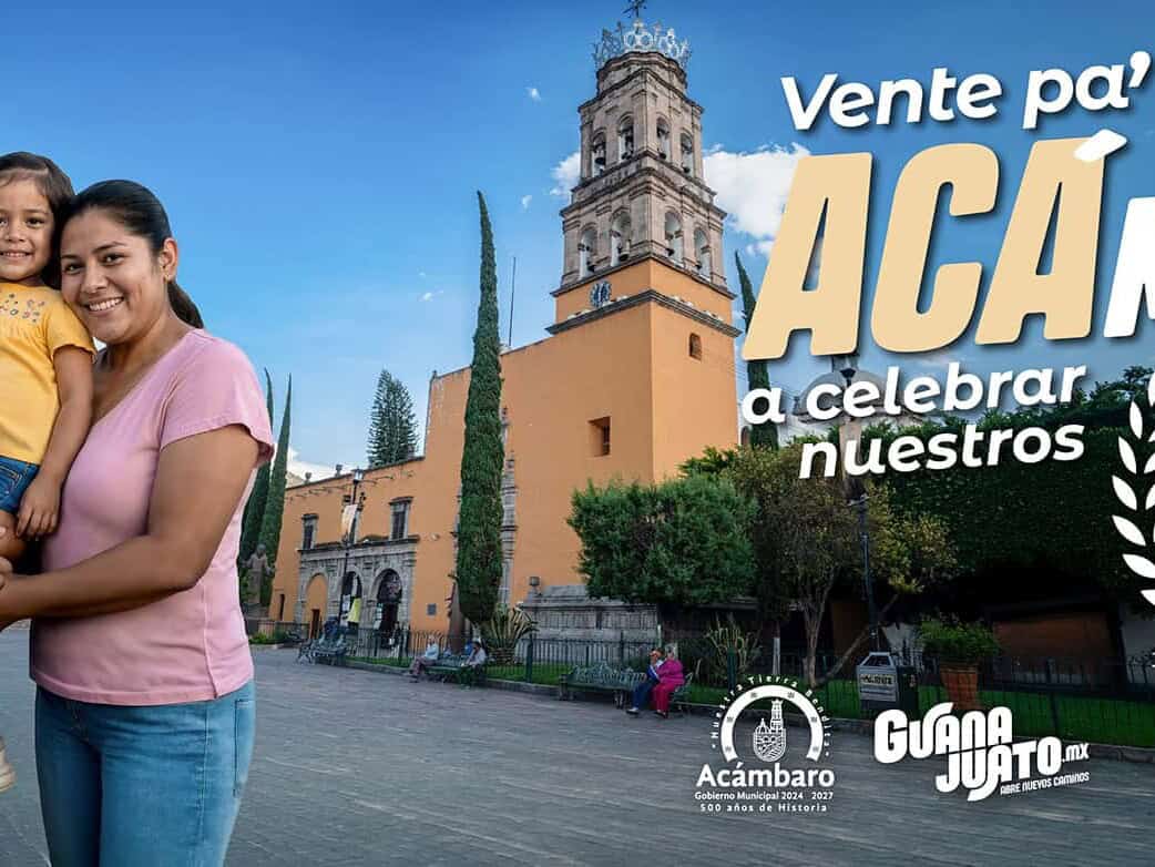 Familia en Acámbaro celebrando 500 años de historia y tradición en Guanajuato.