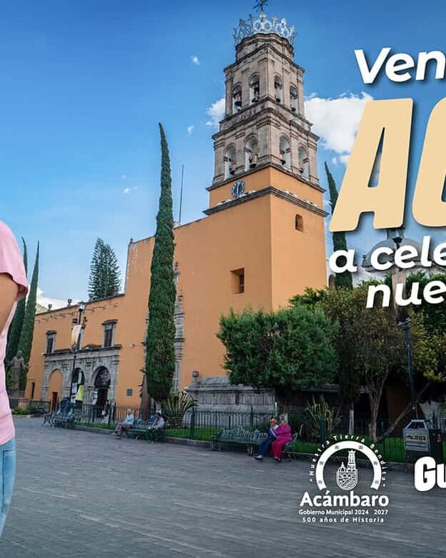 Familia en Acámbaro celebrando 500 años de historia y tradición en Guanajuato.
