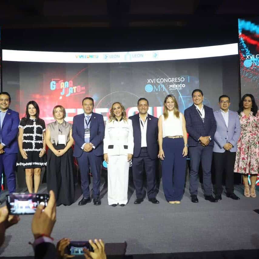 Líderes y participantes en el XVI Congreso Mexico Chapter en Guanajuato.