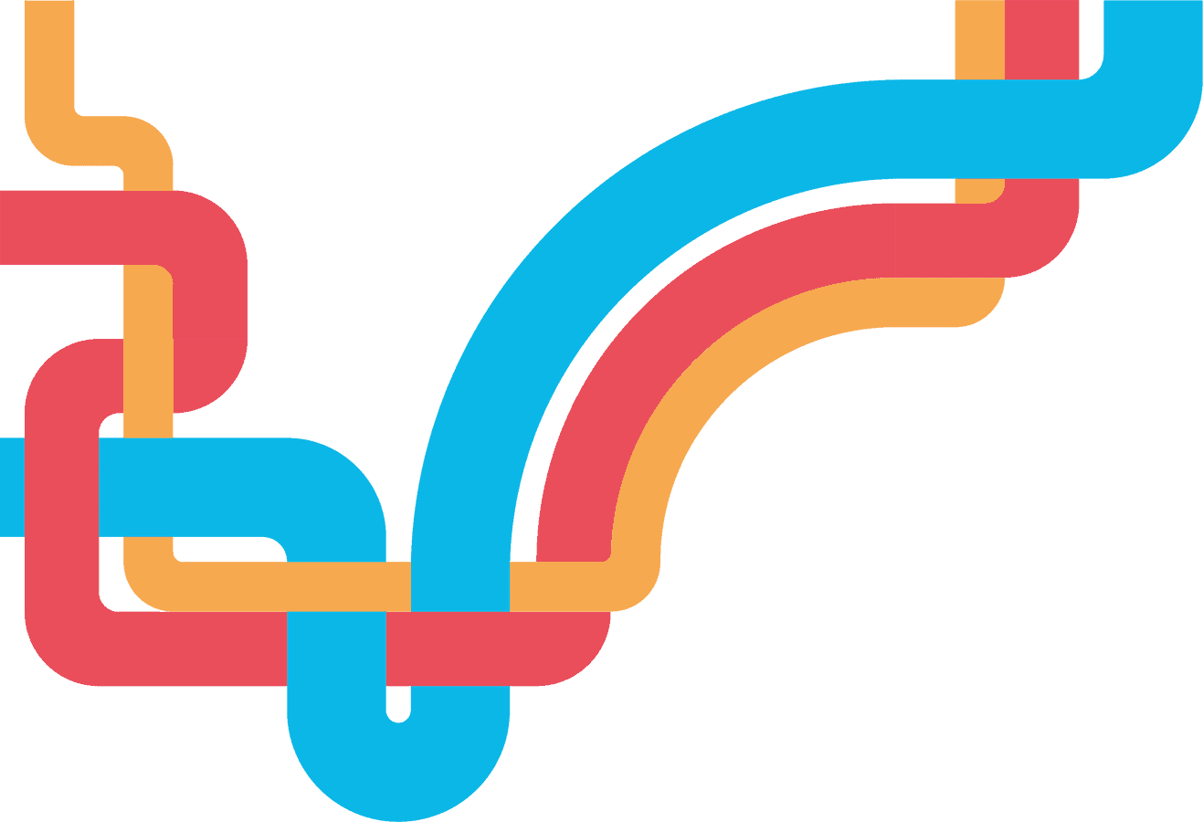 Colorful piping system in Guanajuato, Mexico.