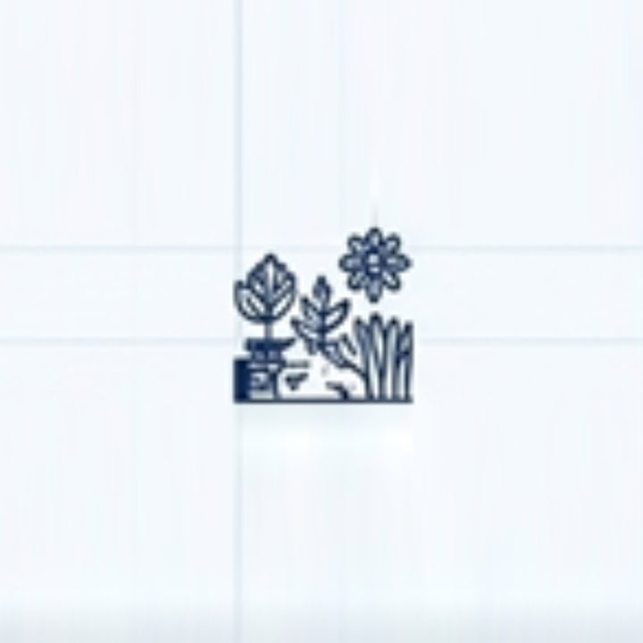 Ícono de plantas en macetas que representa el jardín botánico.