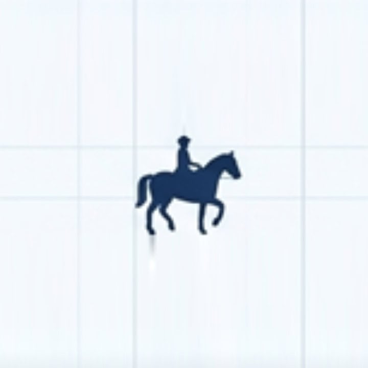 Ícono de una persona montando a caballo.