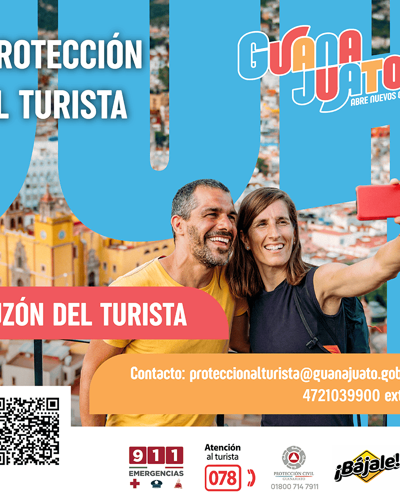 Guía acreditado en Guanajuato protege a turistas en sus recorridos.