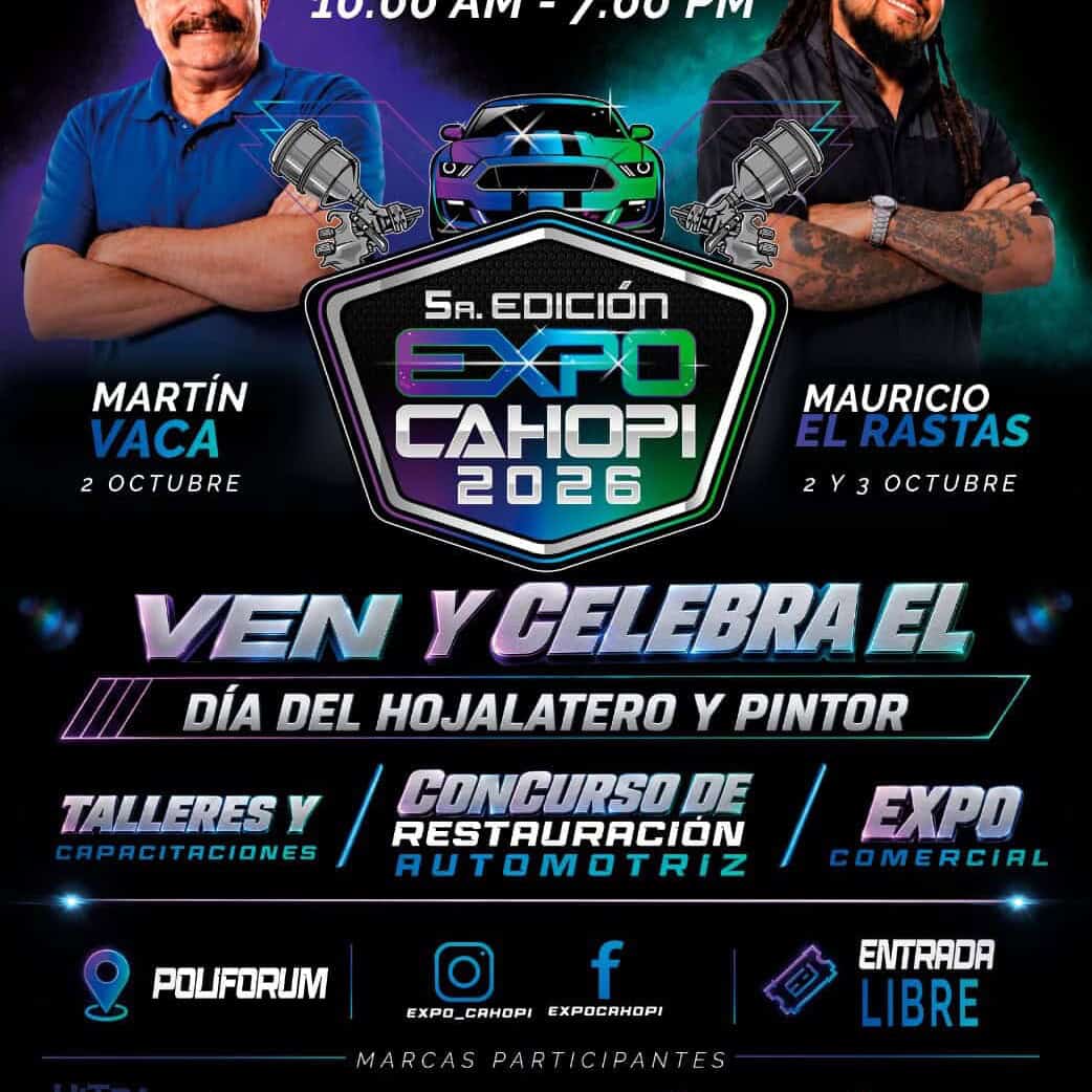 Cartel del Expo CAHOPI 2026 con fechas y actividades en Guanajuato.