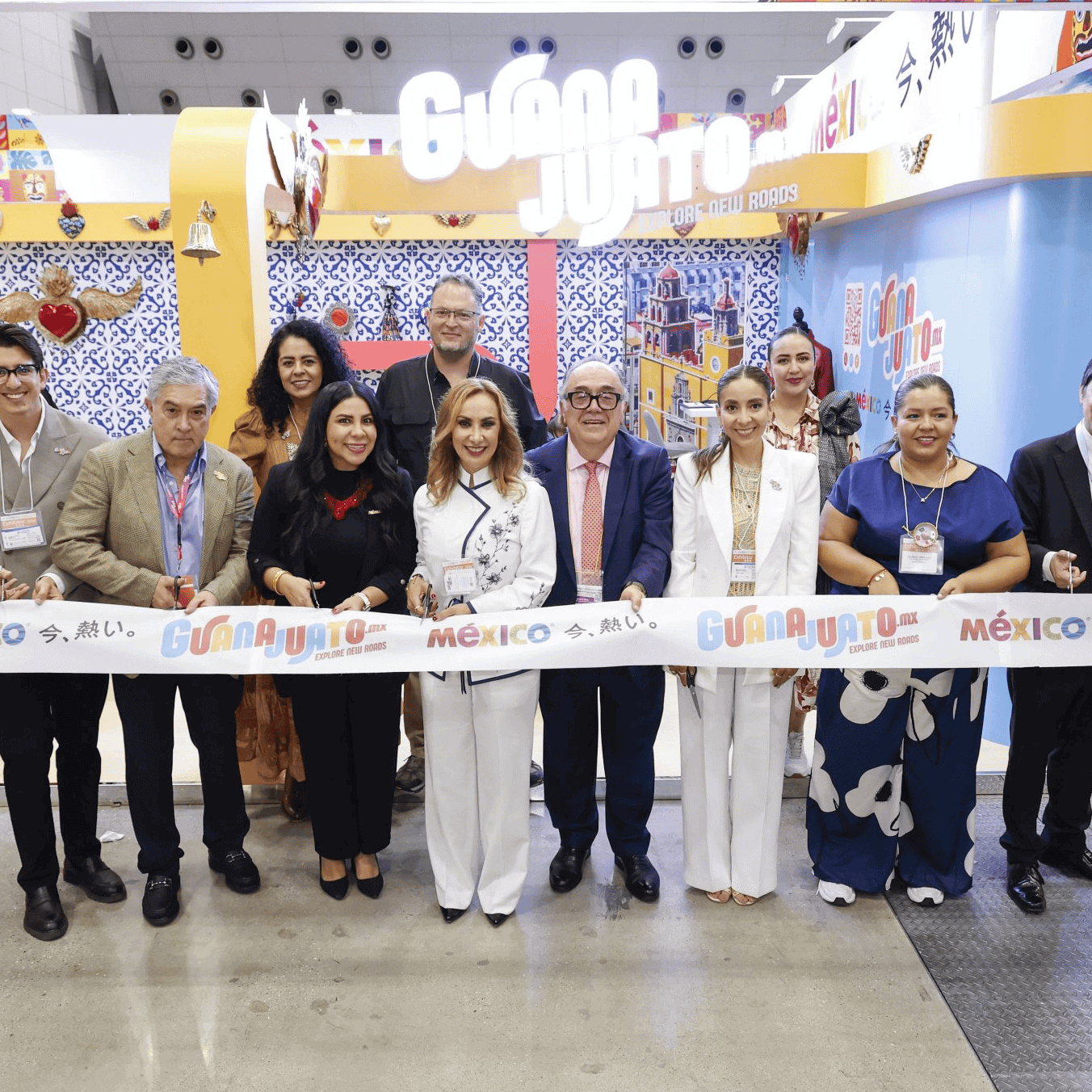 Representantes en evento de promoción turística en Guanajuato, México.