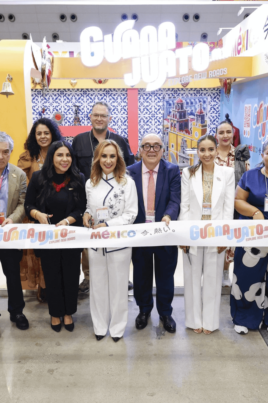 Representantes en evento de promoción turística en Guanajuato, México.
