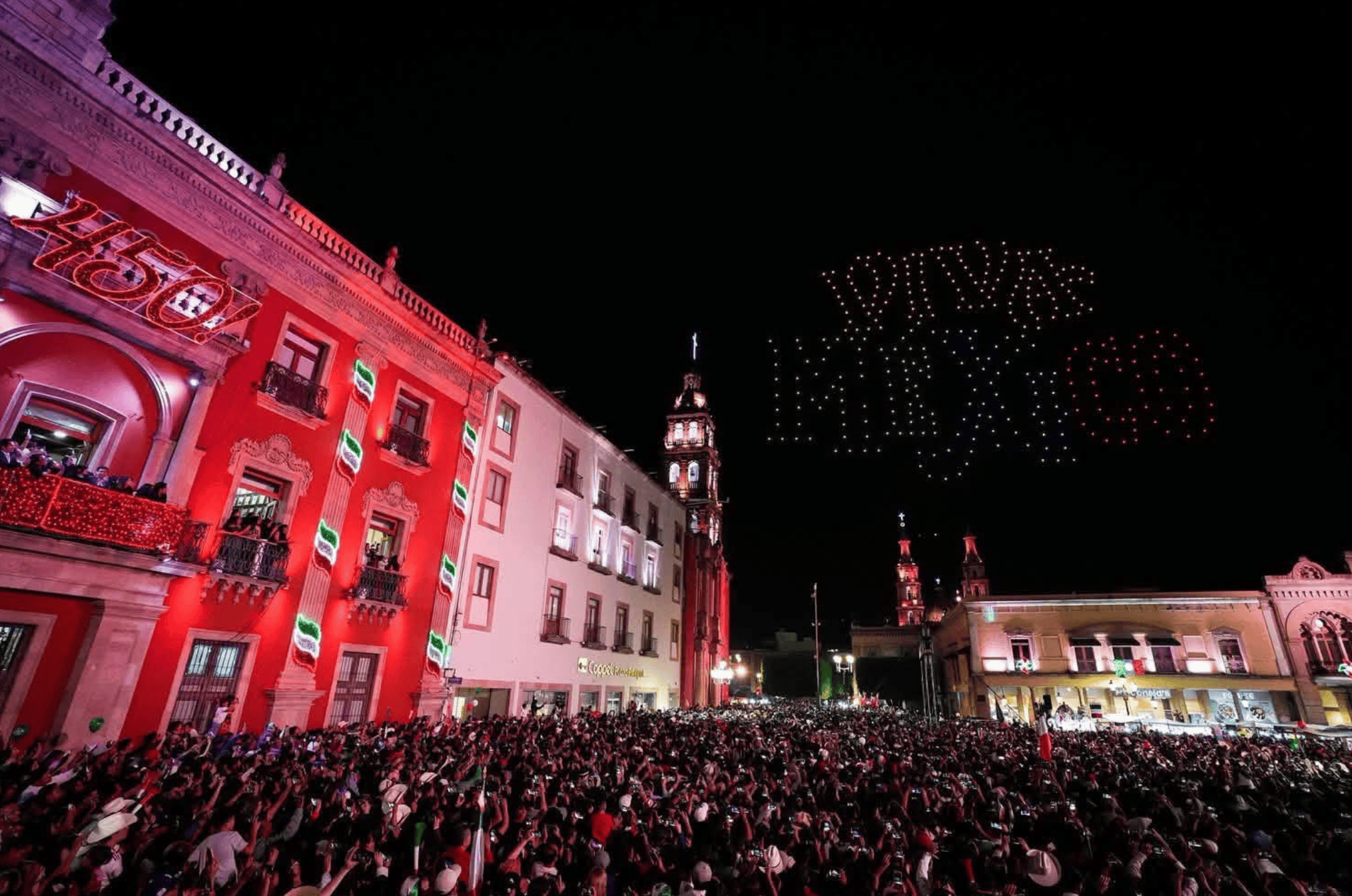 Celebración de Fiestas Patrias en San Miguel de Allende con gran afluencia.