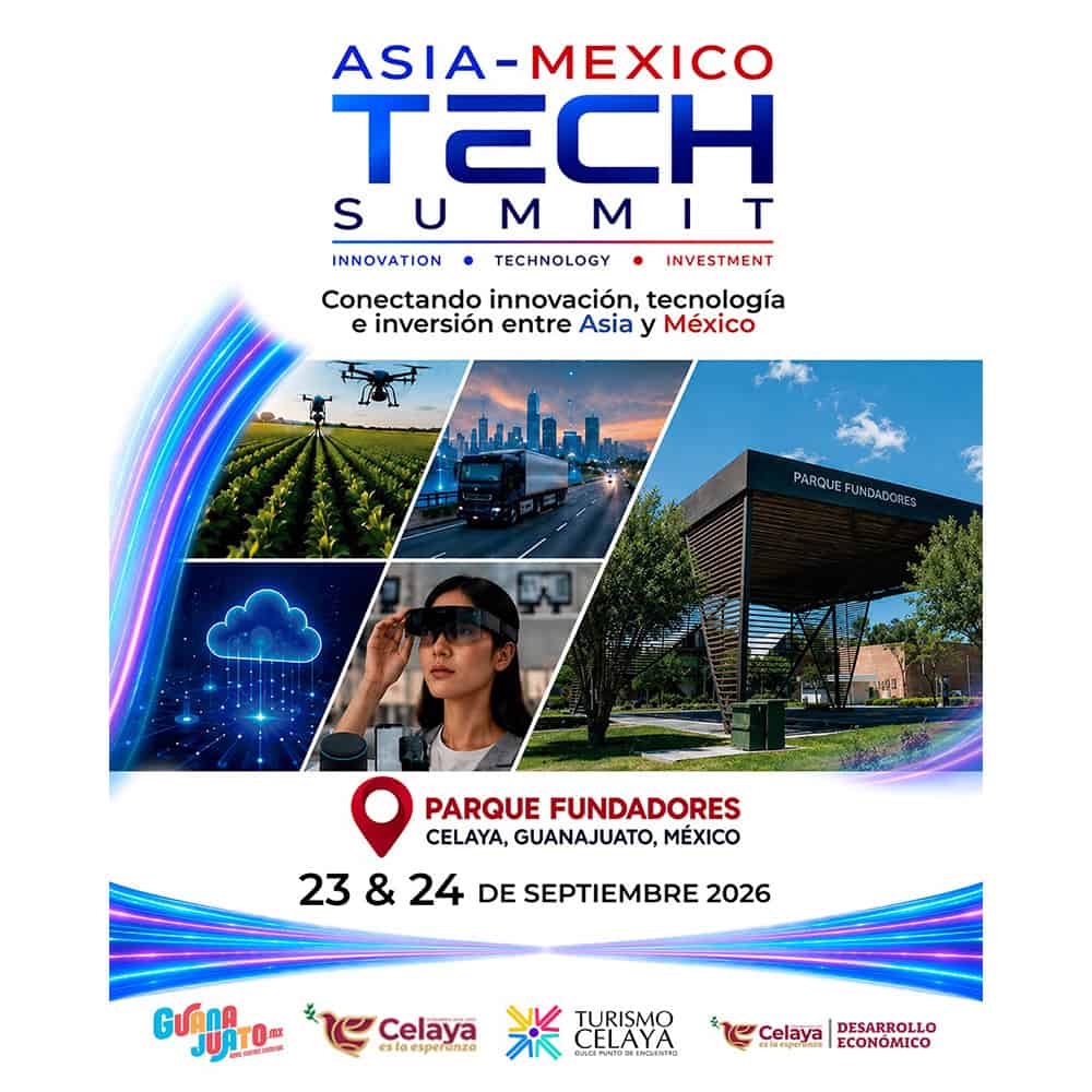 Imagen del evento ASIA MÉXICO TECH SUMMIT en Guanajuato, con tecnología y innovación.
