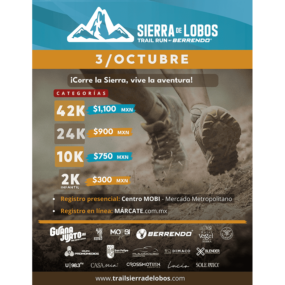 Carrera de trail en Sierra de Lobos durante la 9na Edición del Trail Run 2026.