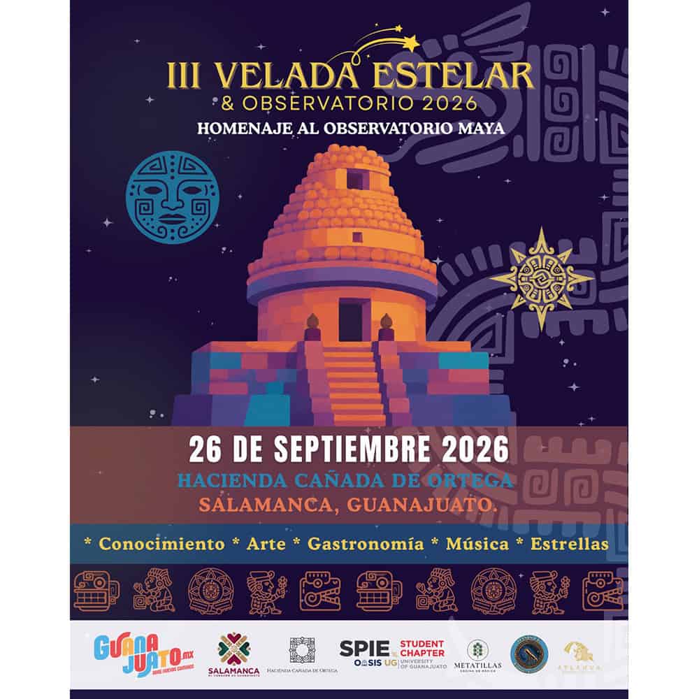 Cartel del evento III Velada Estelar y Observatorio 2026 en Guanajuato.