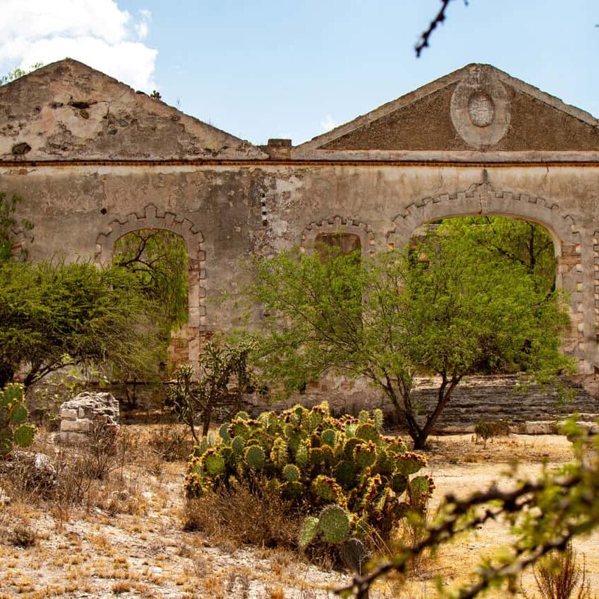 Ruins of an old mine in Mineral de Pozos, Guanajuato.