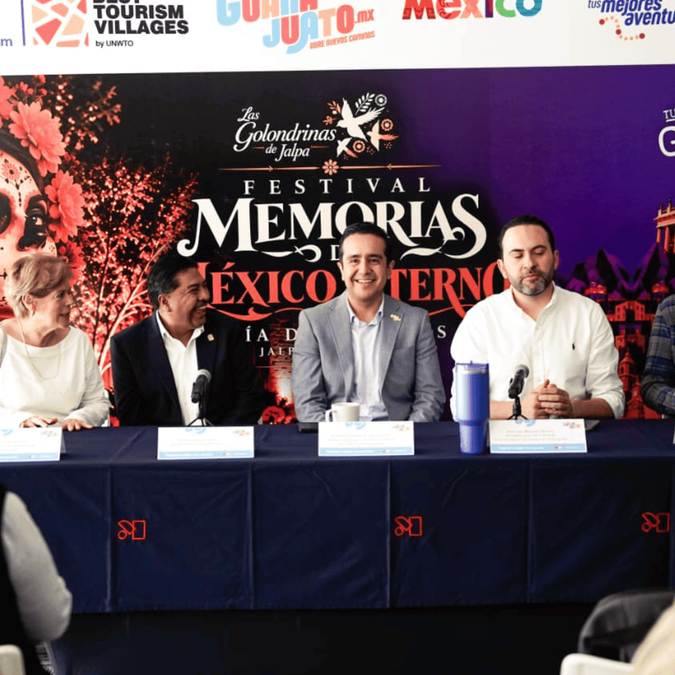 Festival Memorias de México Eterno Jalpa de Cánovas: panel con organizadores.