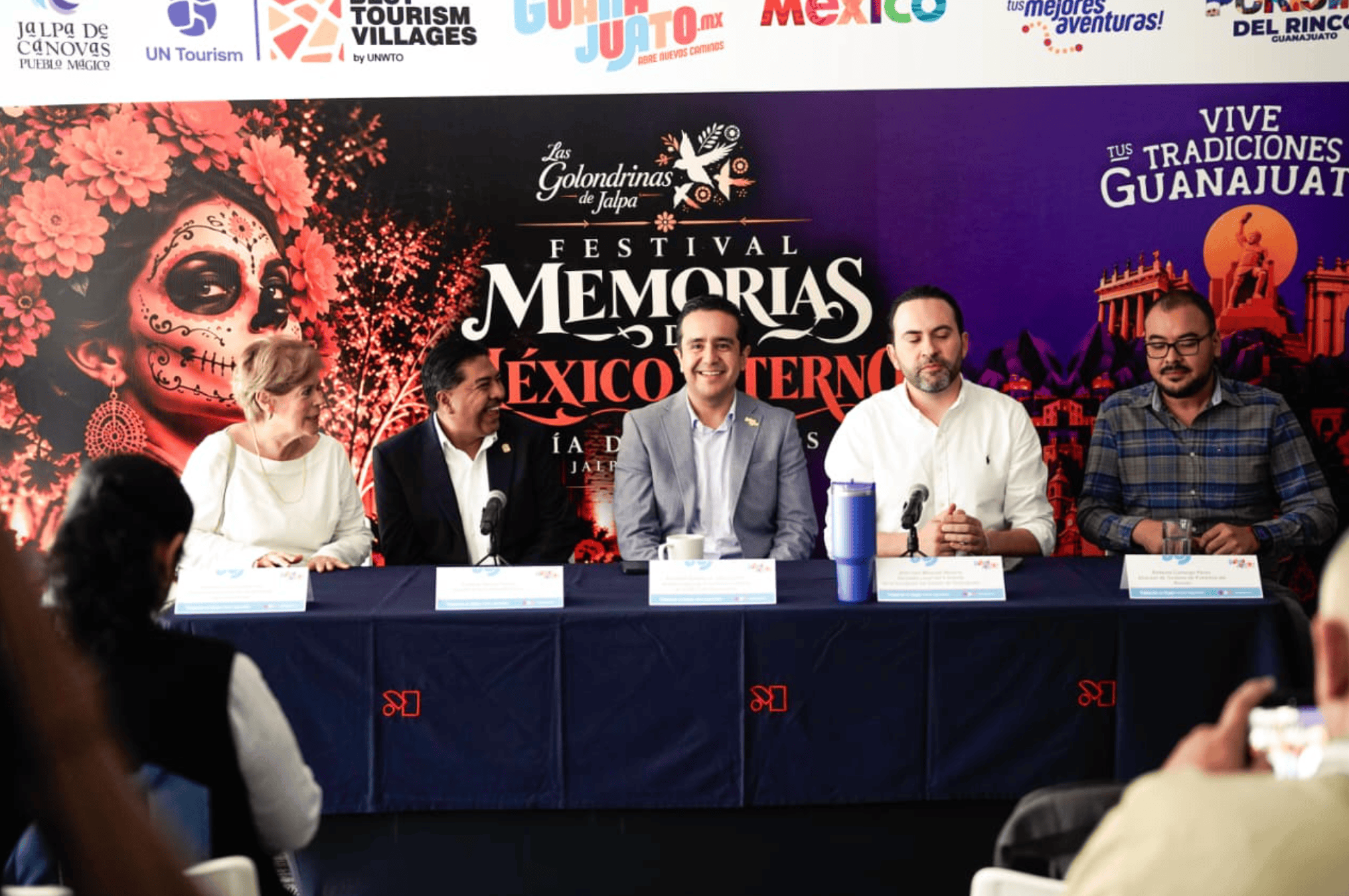Festival Memorias de México Eterno Jalpa de Cánovas: panel con organizadores.